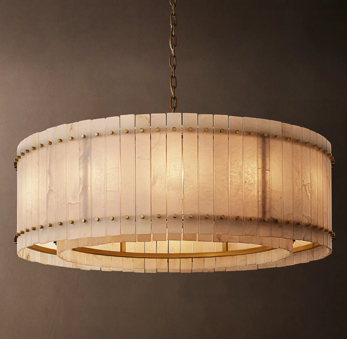 San Marco Modern Alabaster Round Chandelier