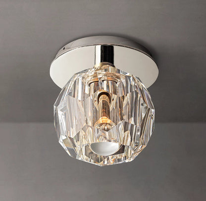 Small Crystal Ball Flush Mount