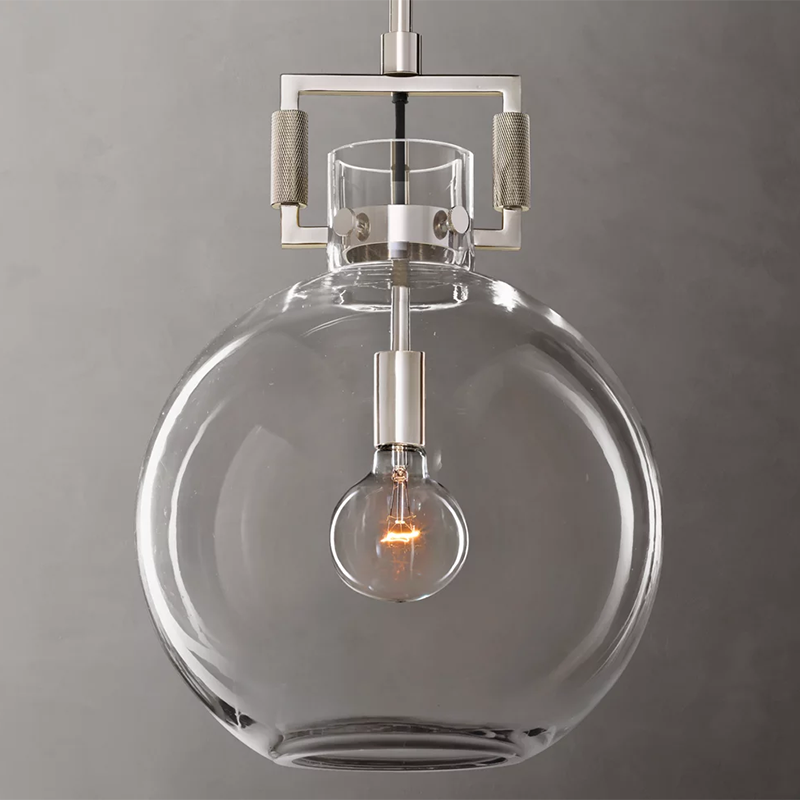 Machinist Glass Globe Pendant