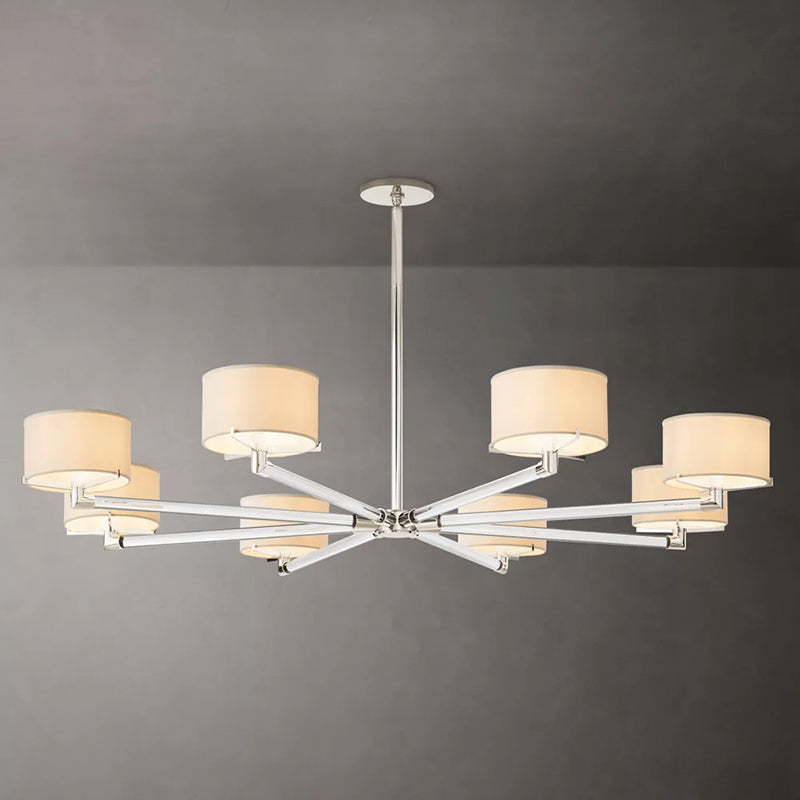 Linen Shade Living Room Chandelier