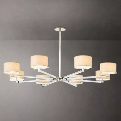 Linen Shade Living Room Chandelier