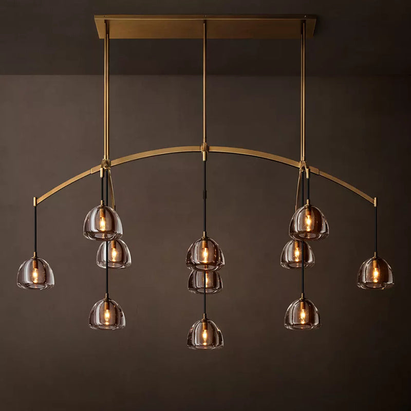 Hemisphere Modern Linear Chandelier