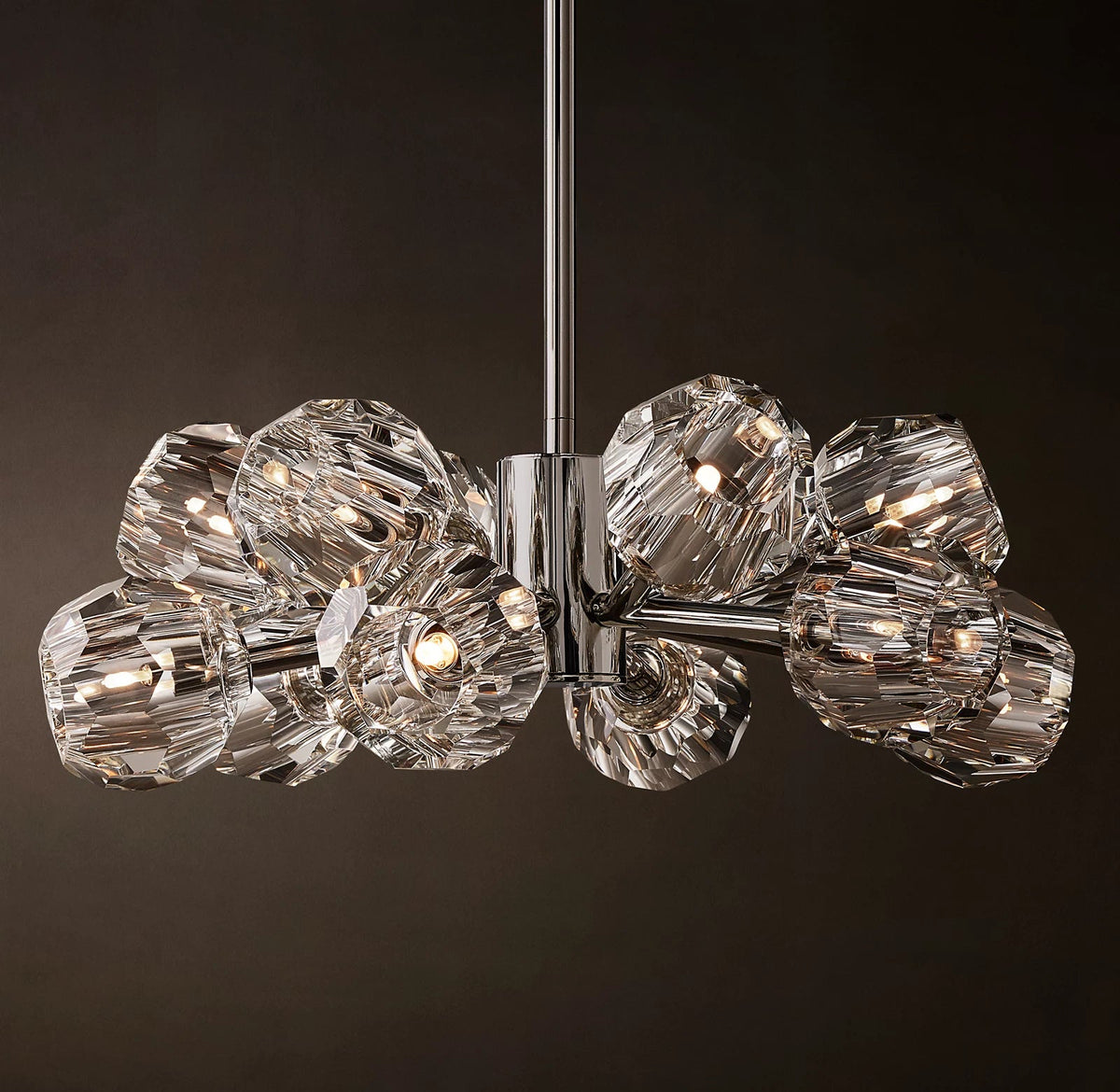 Clear Glass Round Chandelier