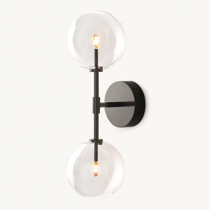 Double Globe Glass Wall Sconce