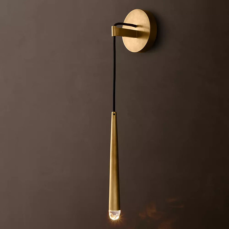 Minimalist Brass Tube Wall Sconce