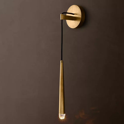 Minimalist Brass Tube Wall Sconce