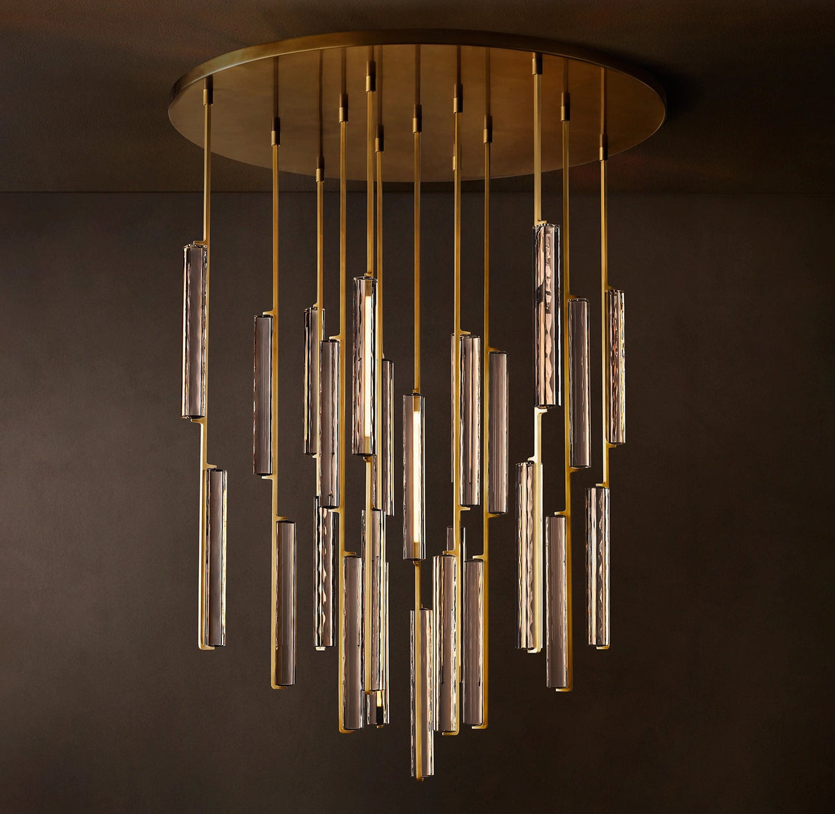 Audubon Modern Crystal Round Chandelier