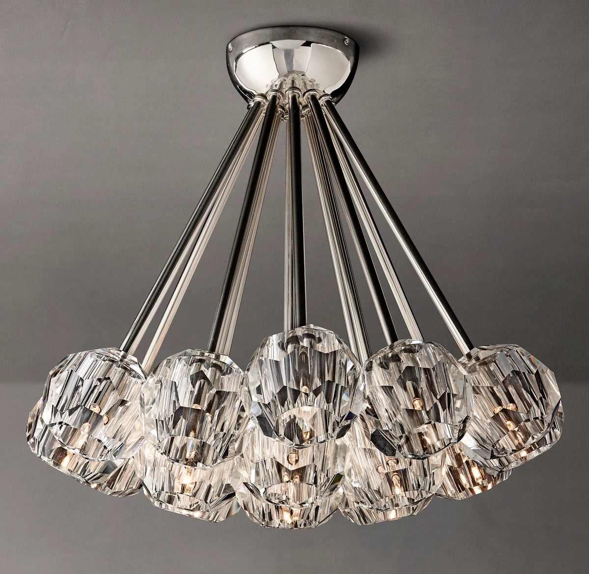 Clear Glass Flush Mount Ceiling Light