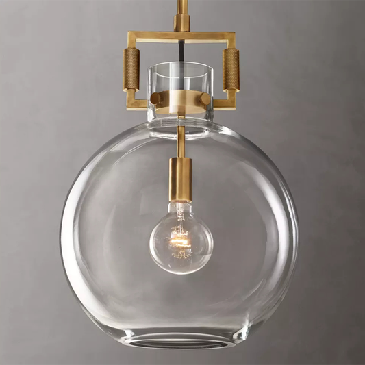 Machinist Glass Globe Pendant