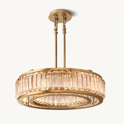 Double Ring K9 Crystal Chandelier