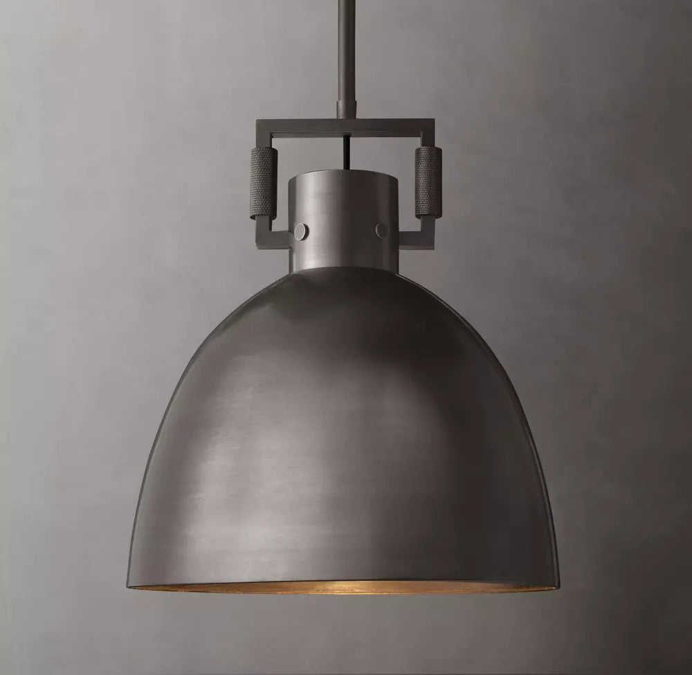 Machinist Metal Cloche Pendant Light