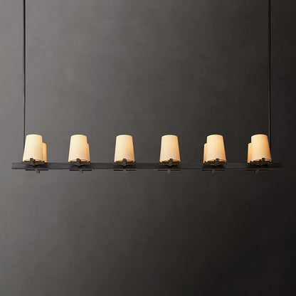 Fabric Shade Linear Chandelier