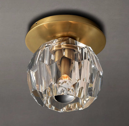 Small Crystal Ball Flush Mount