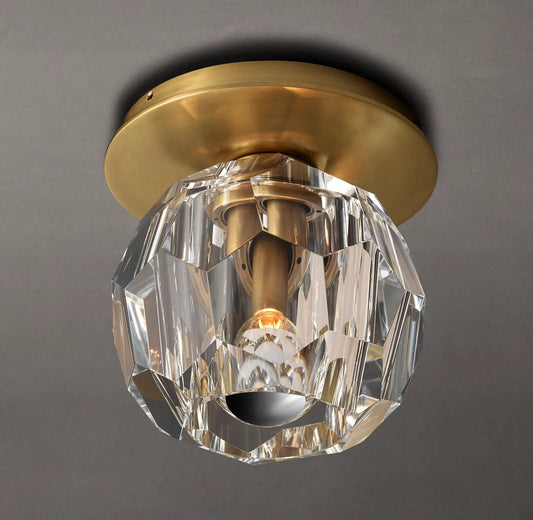 Small Crystal Ball Flush Mount