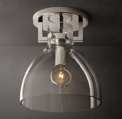 Machinist Glass Cloche Flush Mount