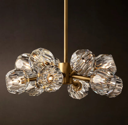 Clear Glass Round Chandelier