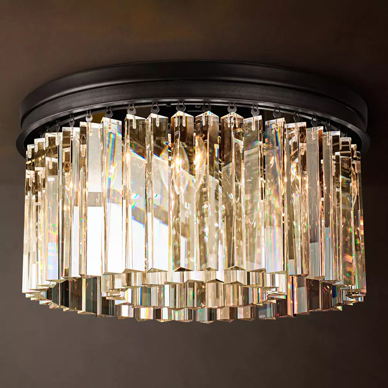 Round K9 Crystal Flush Mount