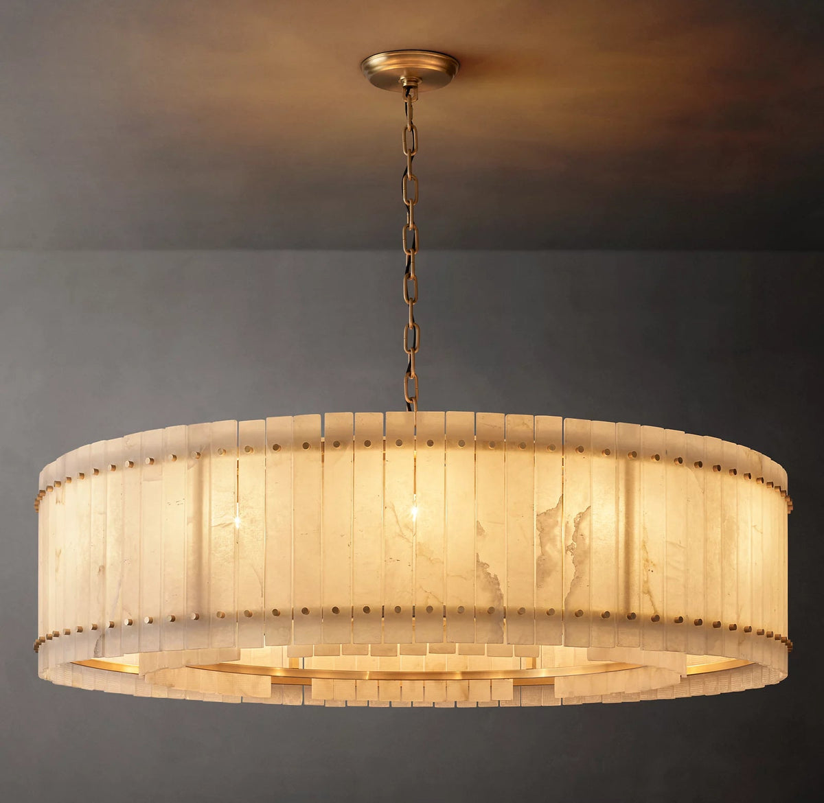 San Marco Modern Alabaster Round Chandelier