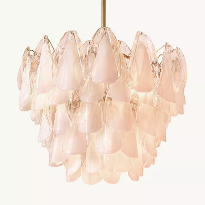 Tiered Glass Petal Chandelier