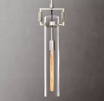 Machinist Glass Cylinder Pendant Light