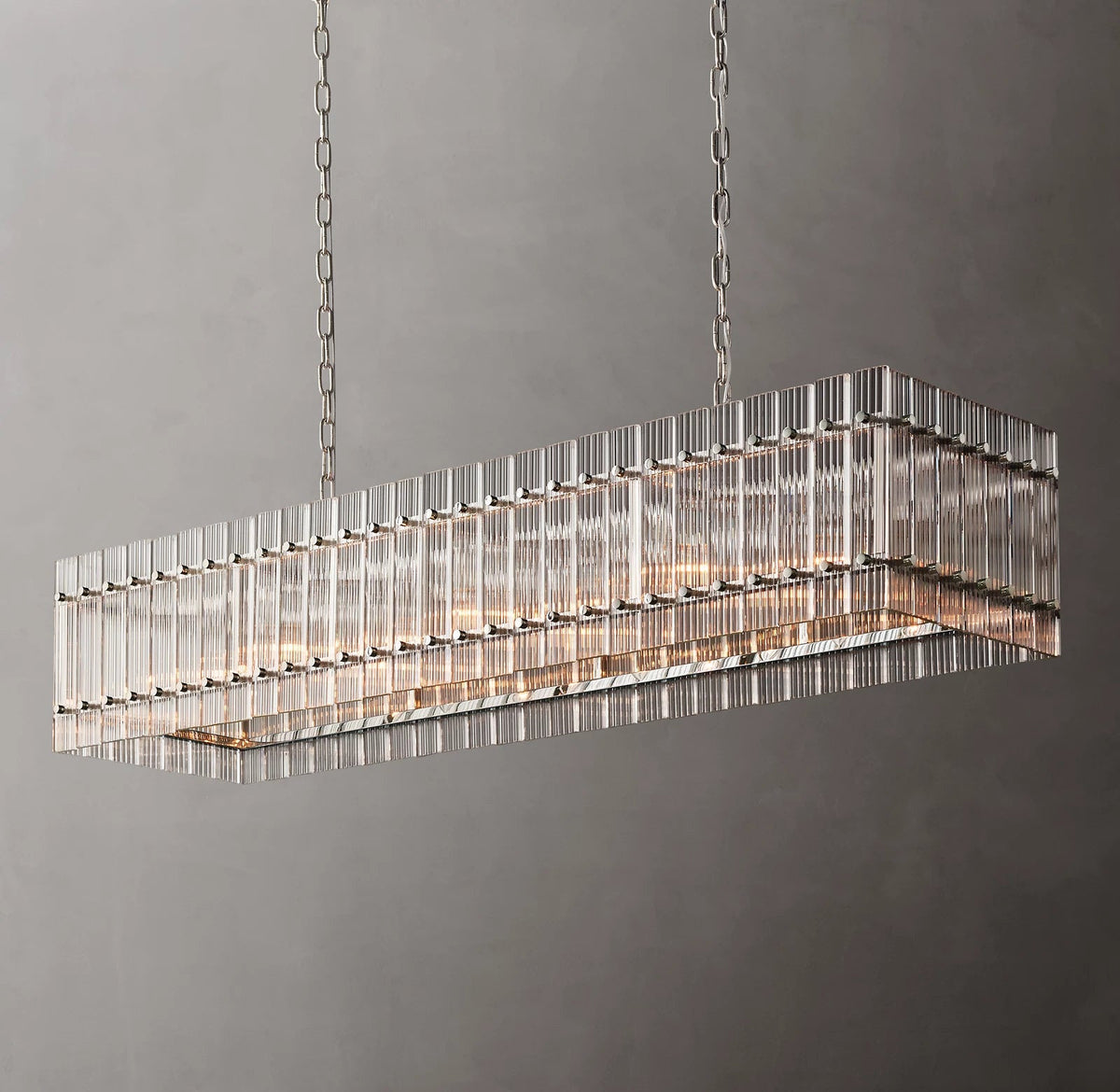 San Marco Modern Glass Linear Chandelier