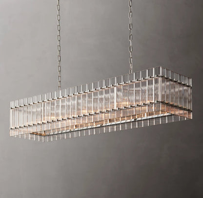 San Marco Modern Glass Linear Chandelier