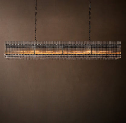 San Marco Modern Glass Linear Chandelier