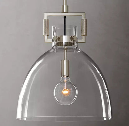 Machinist Glass Cloche Pendant Light