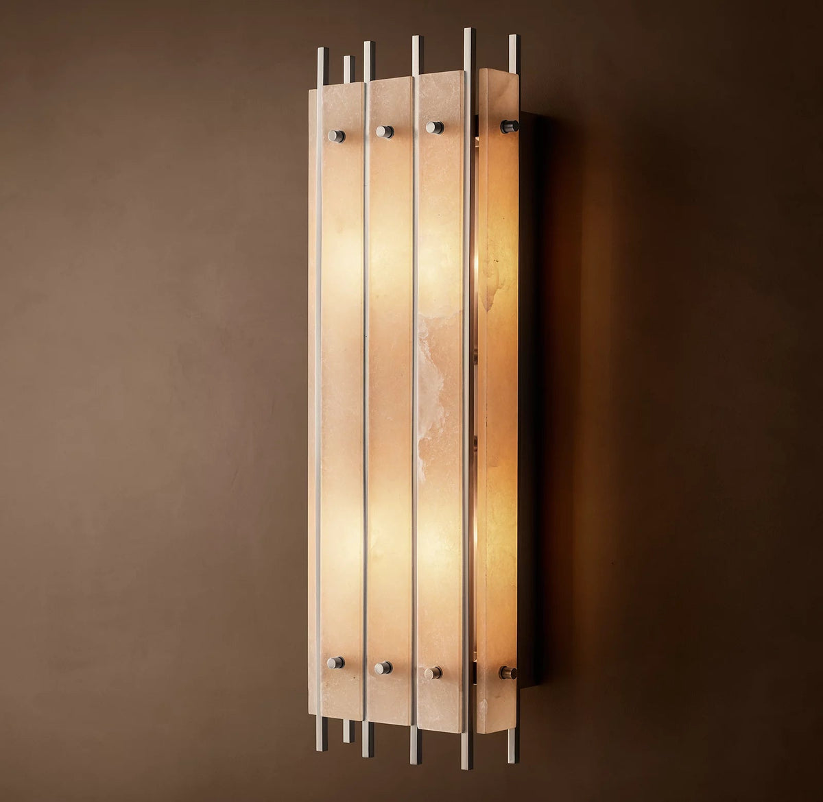 San Marco Large Rectangular Alabaster Wall Sconce