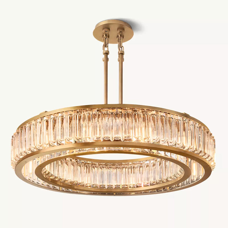 Double Ring K9 Crystal Chandelier
