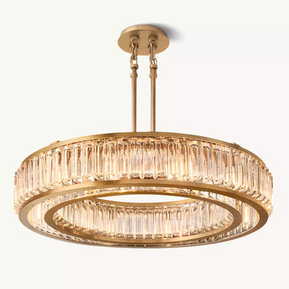 Double Ring K9 Crystal Chandelier