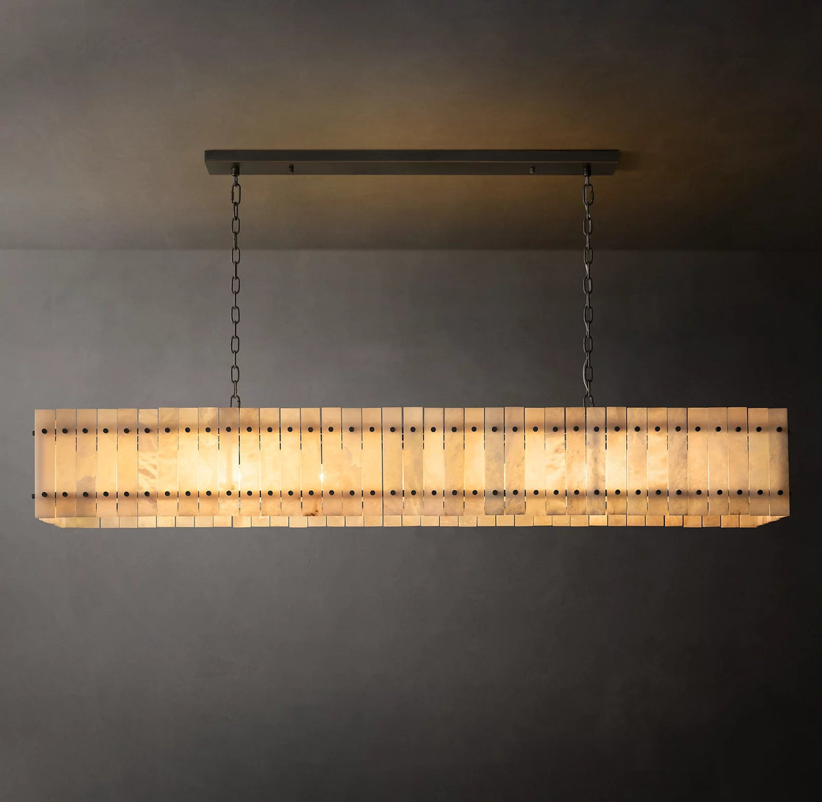 San Marco Modern Alabaster Linear Chandelier