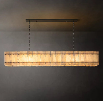 San Marco Modern Alabaster Linear Chandelier