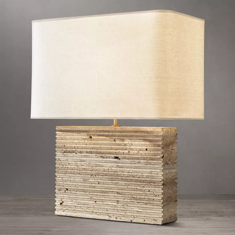 Ribbed Marble Table Lamp