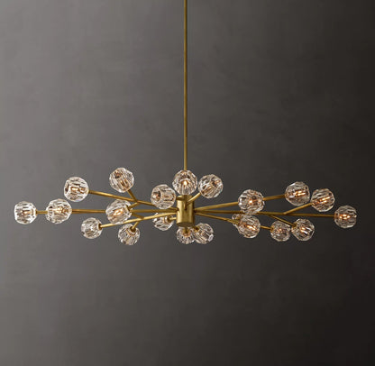 Clear Glass Oval Chandelier