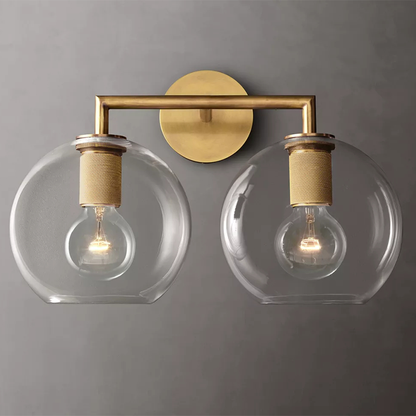 Utilitaire Double Globe Wall Sconce