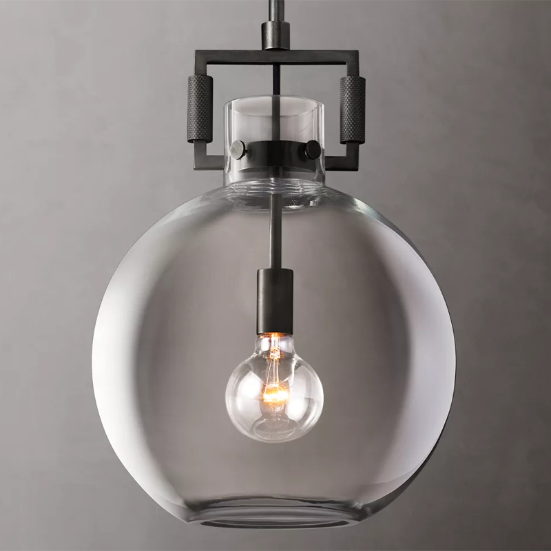 Machinist Glass Globe Pendant