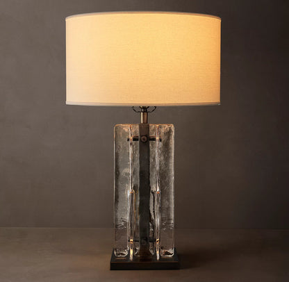 Lattice Clear Glass Table Lamp