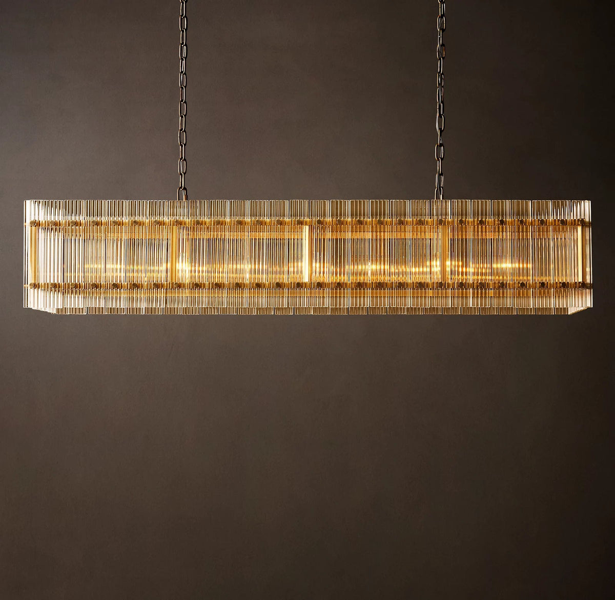 San Marco Modern Glass Linear Chandelier