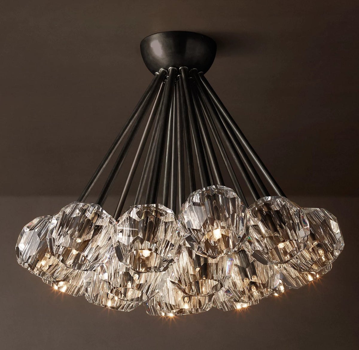Clear Glass Flush Mount Ceiling Light