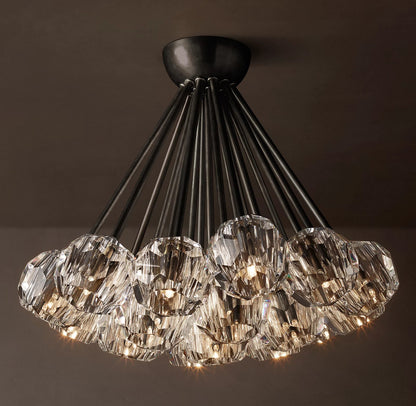 Clear Glass Flush Mount Ceiling Light