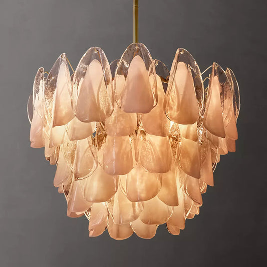 Tiered Glass Petal Chandelier