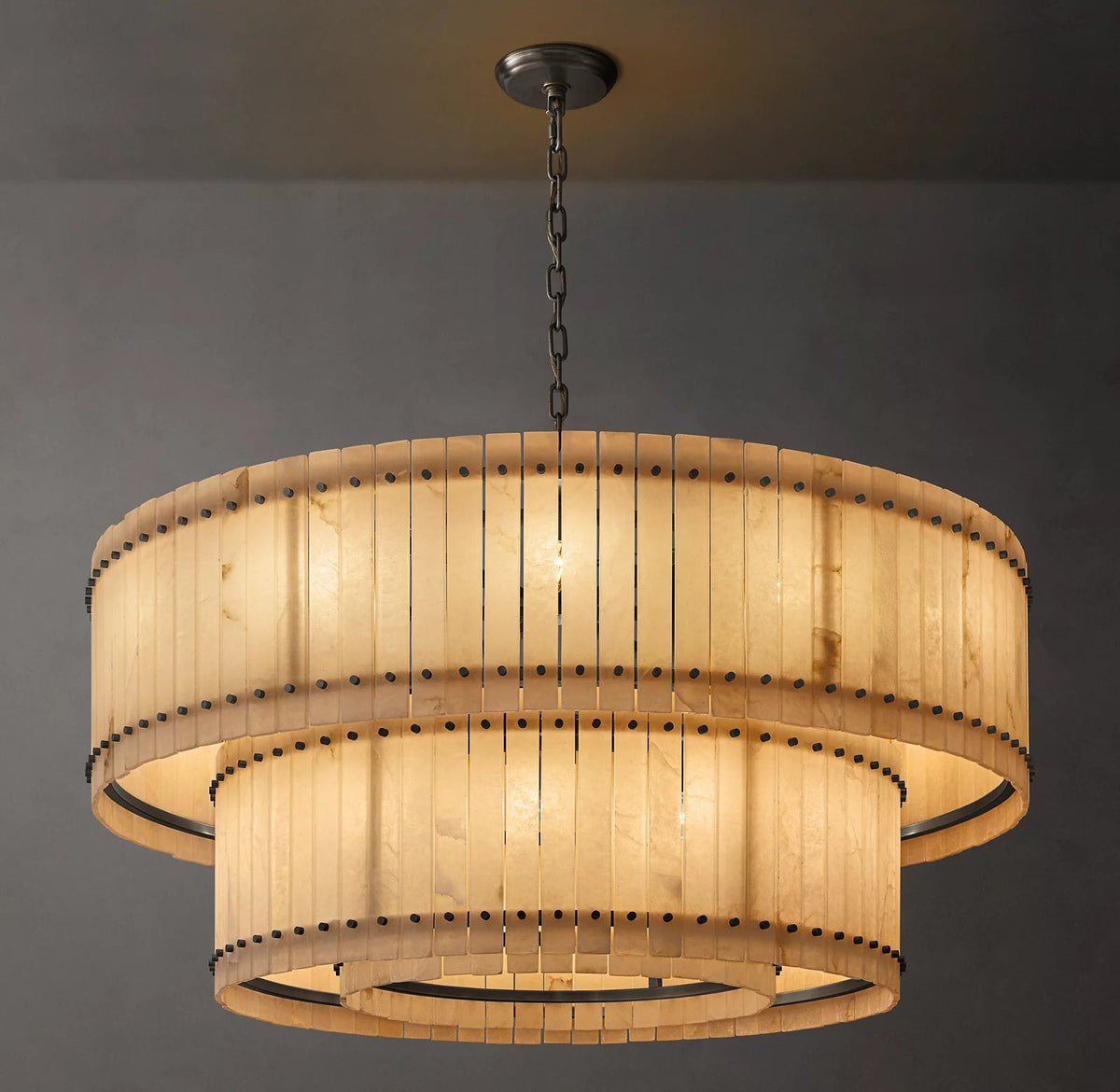 San Marco Two-Tier Alabaster Chandelier