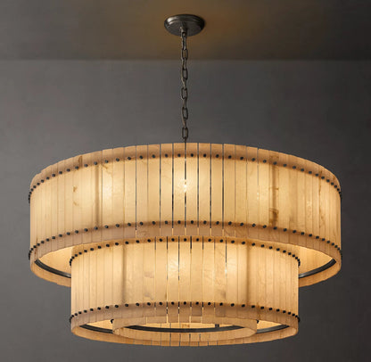 San Marco Two-Tier Alabaster Chandelier