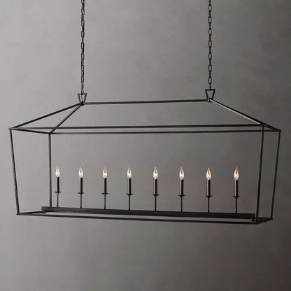 Brass Rectangular Chandelier