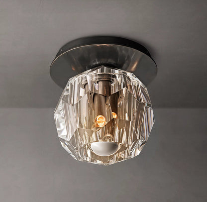 Small Crystal Ball Flush Mount