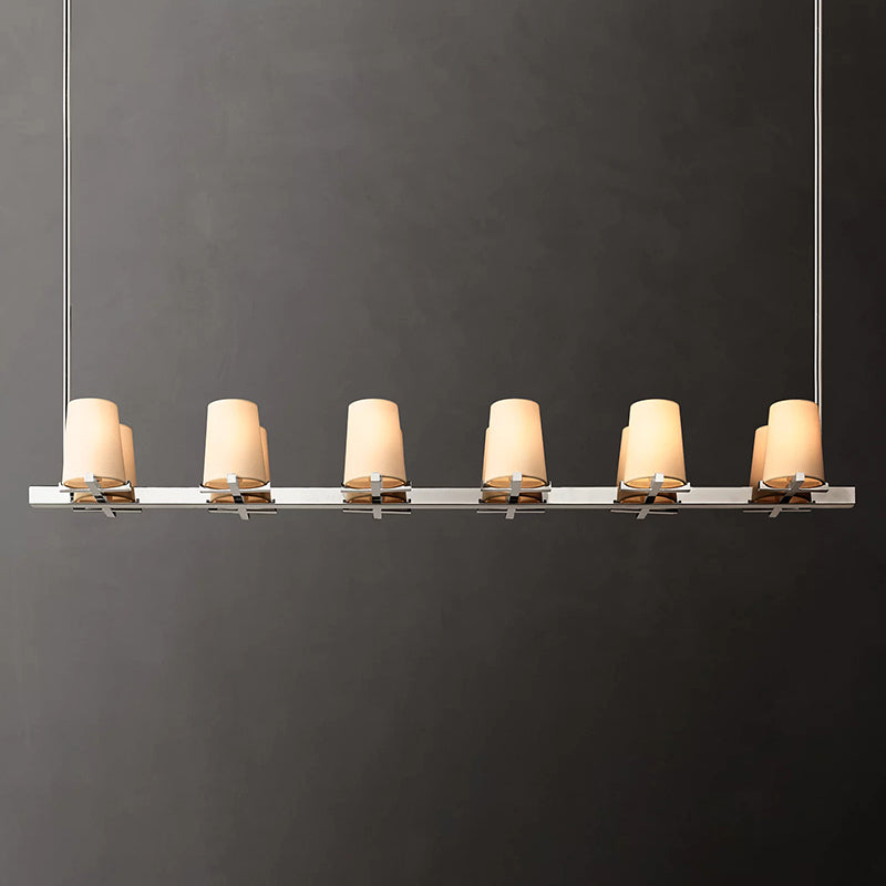 Fabric Shade Linear Chandelier