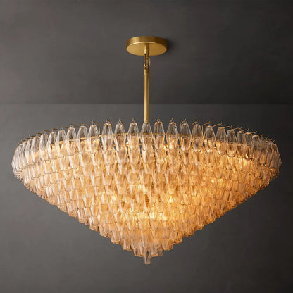 Chiara Tiered Glass Round Chandelier