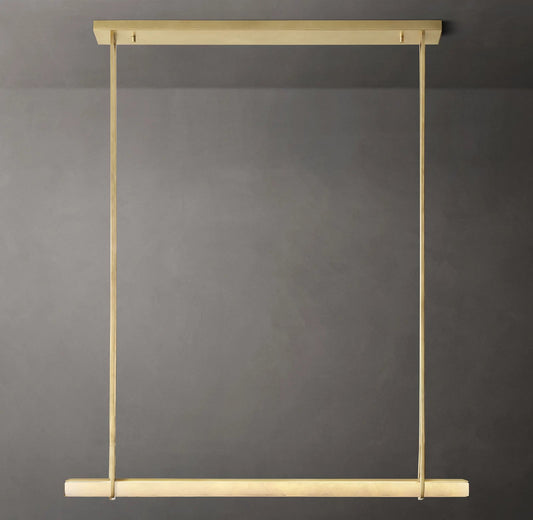 Audubon Single Bar Alabaster Chandelier