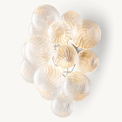 Textured Glass Globe Wall Sconce